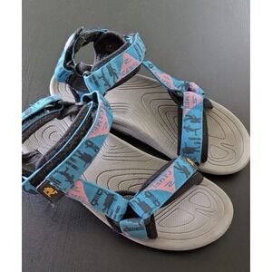 Vintage Camel Crown Sandals Multicolor Blue Gray Promo Size 10 US